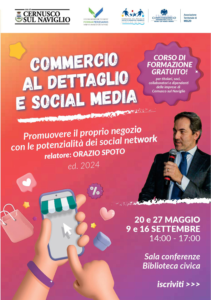 Corso Cernusco sul Naviglio corso commercio al dettaglio e social media 1 NEWS SITO