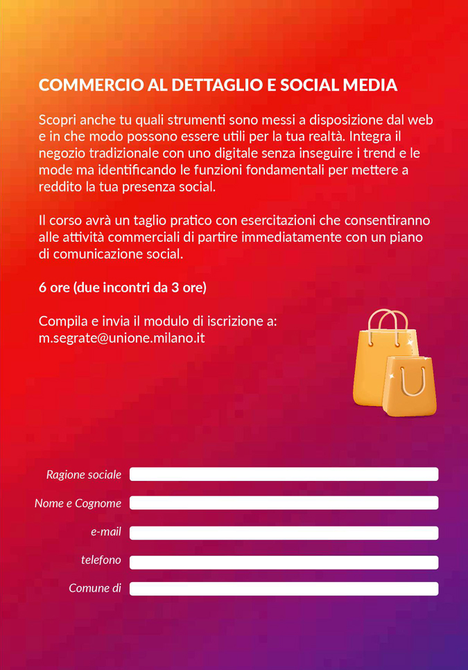 Corso Cernusco sul Naviglio corso commercio al dettaglio e social media 2 NEWS SITO